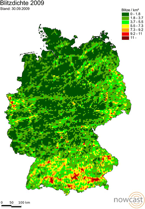 Blitzdichte 2009