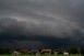 Beeindruckende Wolkenformationen, kurz darauf Hagel und Starkregen