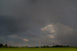 Nur wenige Minuten spter kurzes Gewitter mit kleinem Hagel und insgesamt 5 krftigen Erdblitzen