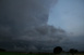 Abziehendes Gewitter in der Abenddmmerung