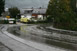 Hagelschicht auf der Strae nach dem Gewitter