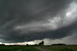 Von Westen heranziehendes Gewitter