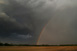 Regenbogenansatz an der Gewitterrckseite