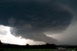 Die schne Superzelle mit rundem Aufwindteller und Wallcloud sdlich von Bad Aibling