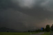 In Richtung Alpenrand abziehendes Gewitter