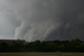 Wolkenfetzen werden recht schnell nach oben gezogen