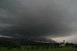 Superzelle mit rundlichem Aufwindteller und Wallcloud